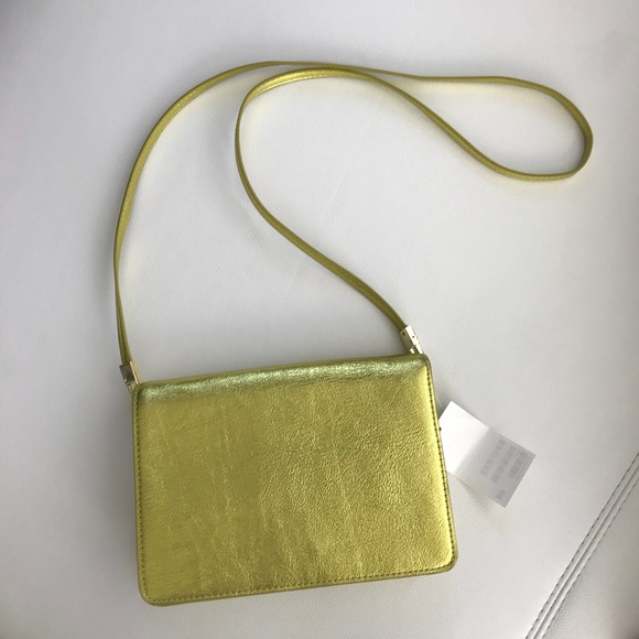 H&M Handbags - H&M Metallic Yellow Shoulder bag